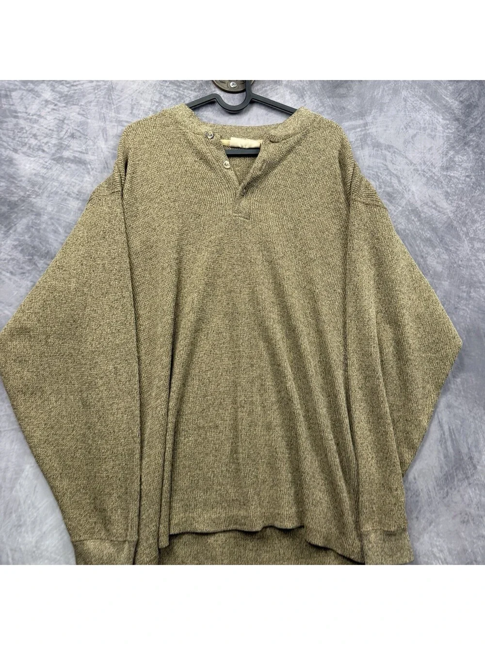 Vintage Northwest Territory Mens XL  Henley Sweater 90s Cozy Grandpa